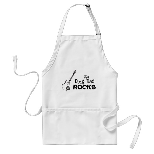 Rockender Hunde-Vater Erwachsenenschürze Schürze (Vorne)