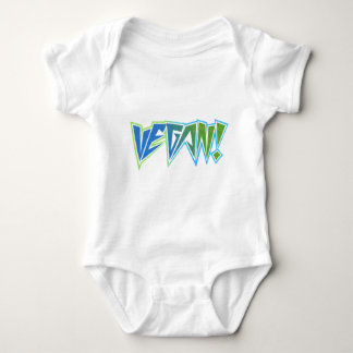 Rocker-blaues veganes baby strampler