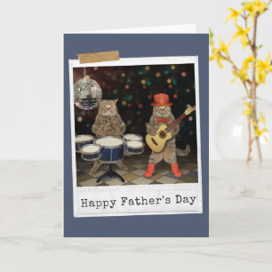 Rocker Cats Happy Father's Day Card Karte