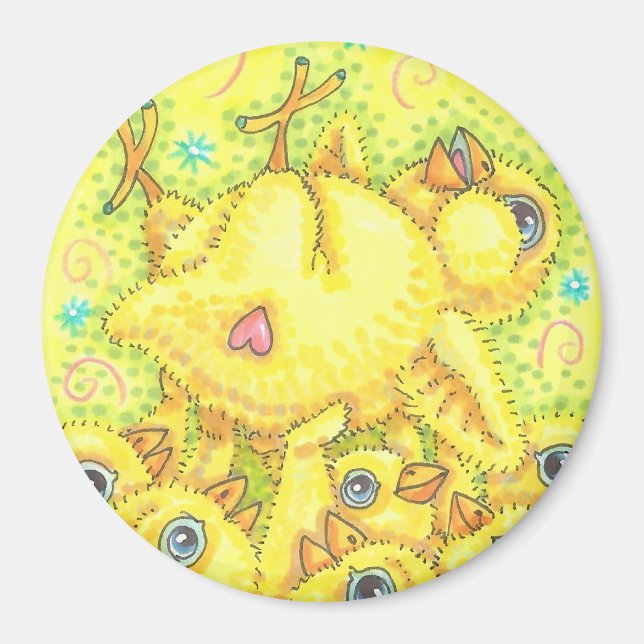 ROCKER CHICK MOSH PIT MAGNET Runde *Anpassen (Vorne)