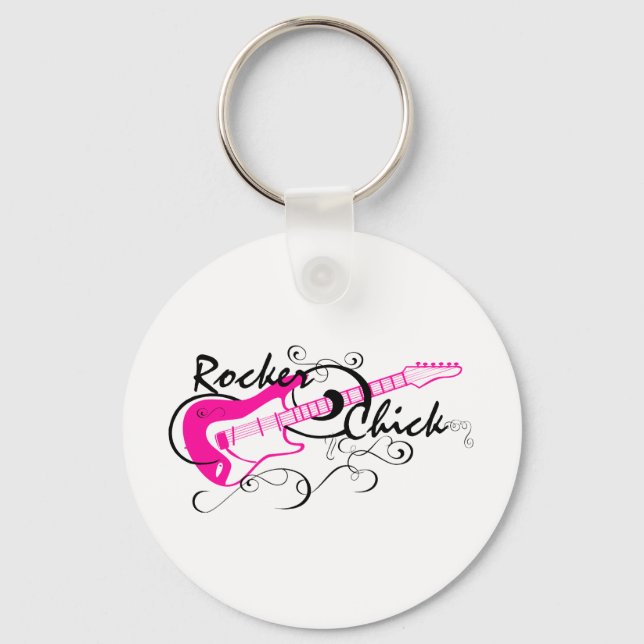 Rocker Chick Schlüsselanhänger (Vorderseite)
