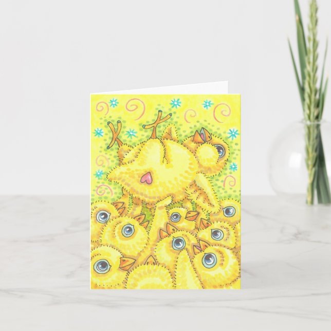 ROCKER CHICK, SPRING MOSH PIT NOTE CARD Blank Karte (Vorderseite)