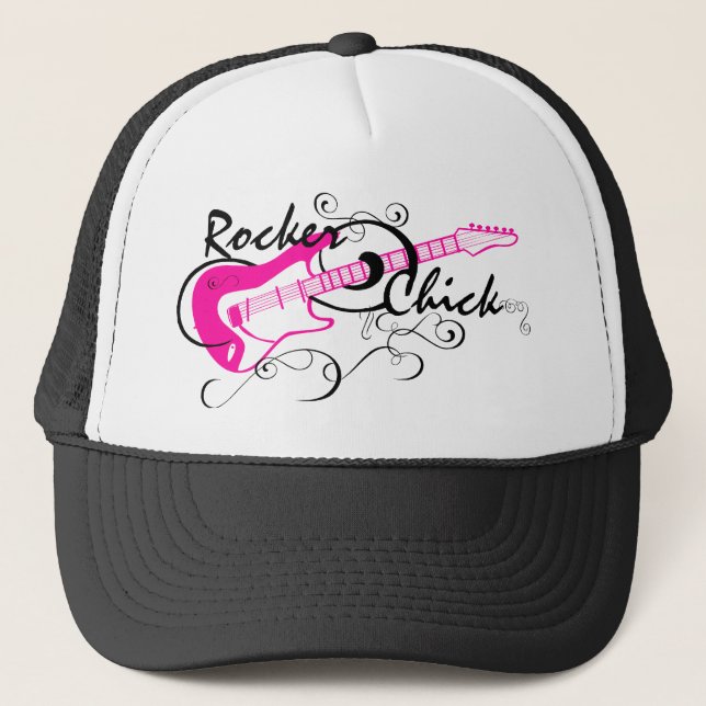 Rocker Chick Truckerkappe (Vorderseite)