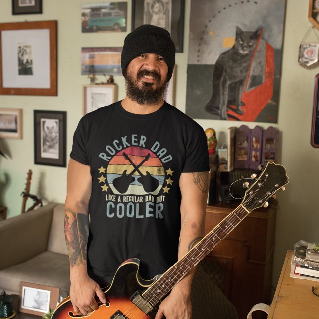 Rocker Dad Like a Regular Dad But Cooler T-Shirt (Von Creator hochgeladen)