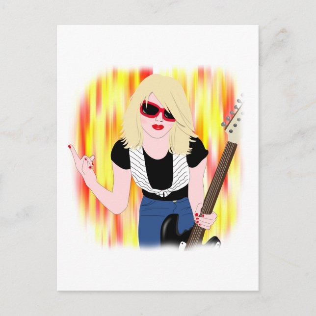 Rocker Girl Postkarte (Vorderseite)