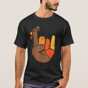 Rocker Hand Türkei Rock lustiger Erntedank Männer  T-Shirt