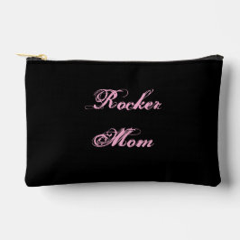 Rocker Mom Kosmetiktasche (Schwarz & Pink) Zubehörtasche