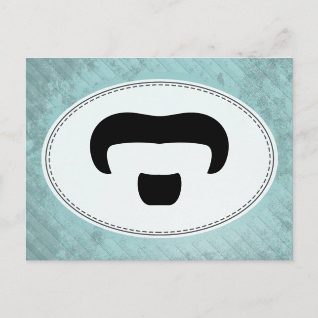 Rocker Mustache Postkarte (Vorderseite)