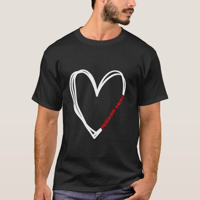 Rocker-Mutter-Herz T-Shirt (Vorderseite)