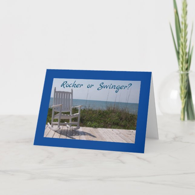 *ROCKER ODER SCHWINGER*? GEBURTSTAG "BEIDE" KARTE (Vorderseite)