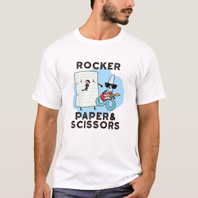 Rocker Paper and Scissors Funny Game Puff T-Shirt (Vorderseite)