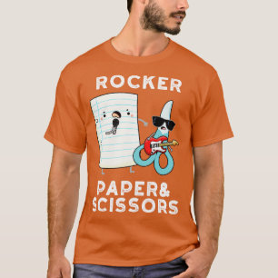 Rocker Paper and Scissors Funny Game Puff T-Shirt