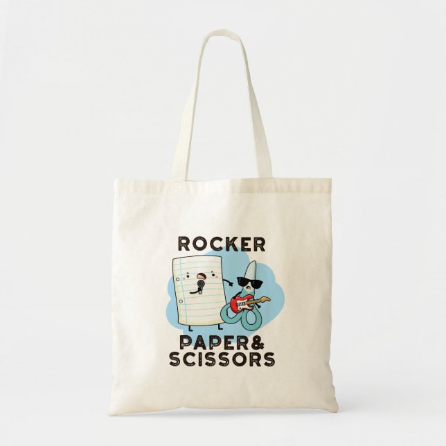 Rocker Paper and Scissors Funny Game Puff Tragetasche (Vorne)