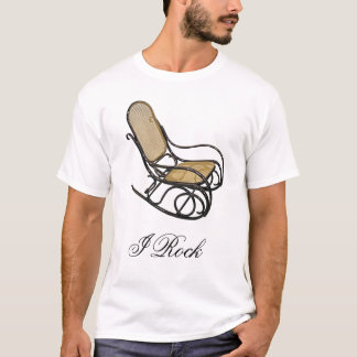 Rocker, schaukele ich, sitze, Schaukelstuhl vor T-Shirt