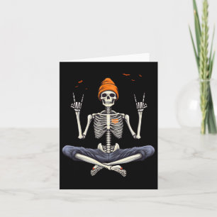 Rocker Skeleton Cap Skater Cool Halloween Punk Roc Karte