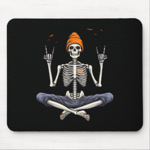 Rocker Skeleton Cap Skater Cool Halloween Punk Roc Mousepad