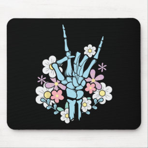 Rocker Skeleton Cap Skater Cool Halloween Punk Roc Mousepad
