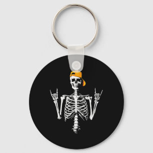 Rocker Skeleton Cap Skater Cool Halloween Punk Roc Schlüsselanhänger