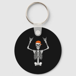 Rocker Skeleton Cap Skater Cool Halloween Punk Roc Schlüsselanhänger