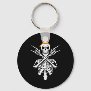 Rocker Skeleton Cap Skater Halloween Hand Rock Men Schlüsselanhänger