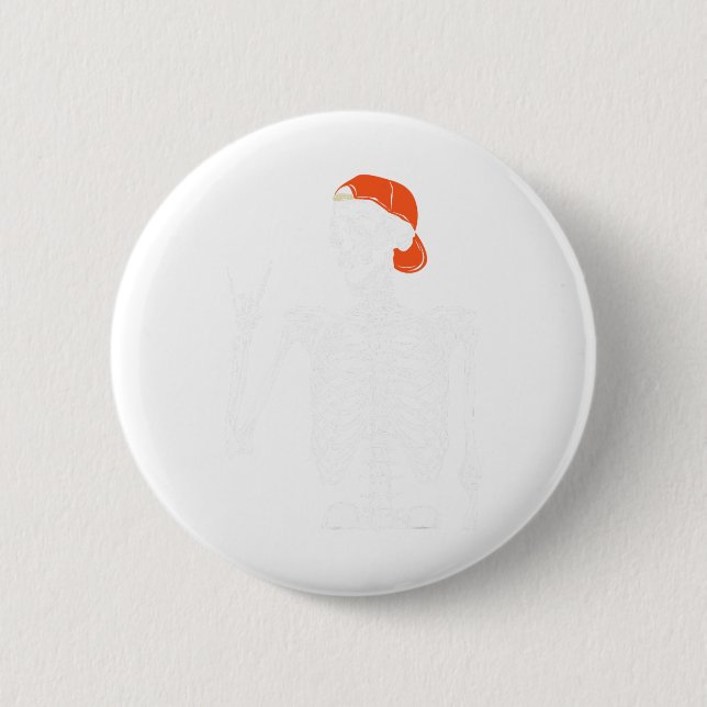 Rocker Skeleton Hand Rock on Costume Fun Halloween Button (Vorderseite)