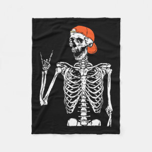 Rocker Skeleton Hand Rock on Costume Fun Halloween Fleecedecke