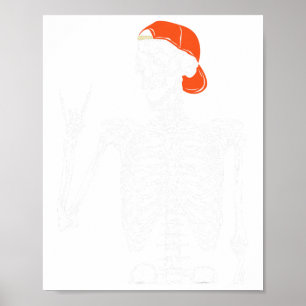 Rocker Skeleton Hand Rock on Costume Fun Halloween Poster