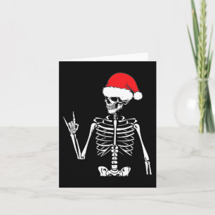 Rocker Skeleton Hand Rock on Costume Fun Weihnacht Karte