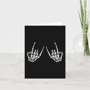 Rocker Skeleton Hand Rock on Costume Funny Hallowe Karte