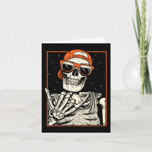 Rocker Skeleton Hand Rock on Costume Funny Hallowe Karte