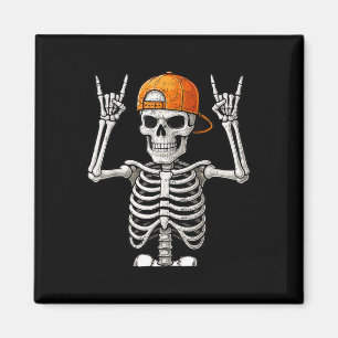 Rocker Skeleton Hand Rock on Costume Funny Hallowe Magnet