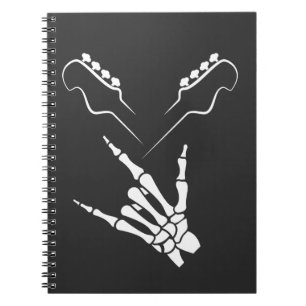 Rocker Skeleton Hand Rock on Rock Notizblock