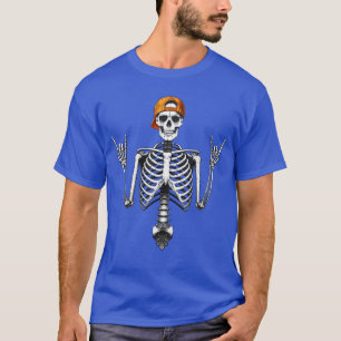 Rocker Skelett Kappe Skater Cool Halloween Punk Ro T-Shirt