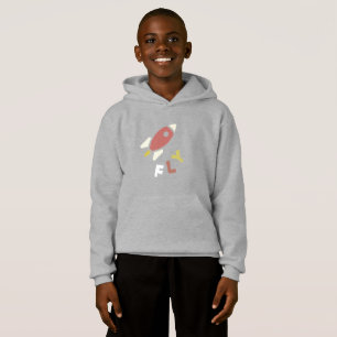 Rocket - Abstrakter Pop Rot & Gelb Art. FLY! Hoodie