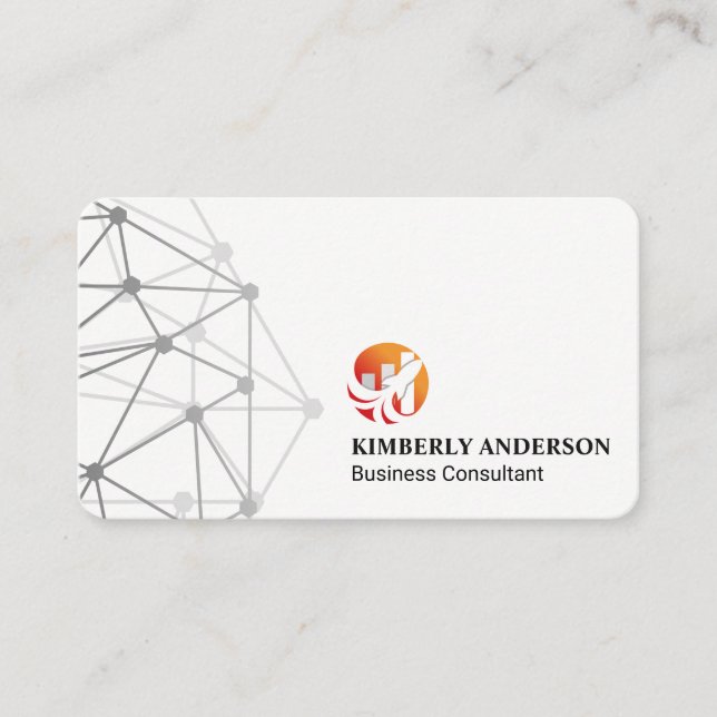 Rocket Bar Graph | Finance Tech Visitenkarte (Vorderseite)