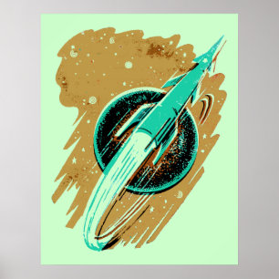 RÖCKET BIS ZUM MONDPOSTER POSTER