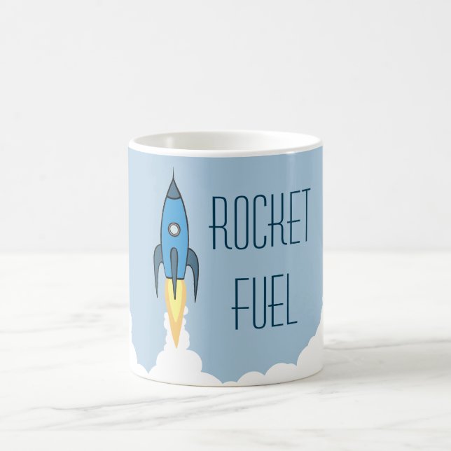 Rocket-Brennstoff-lustiger motivierend Tasse (Mittel)