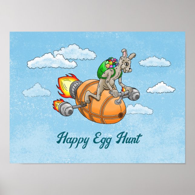Rocket Bunny's Happy Egg Hunt Poster (Vorne)