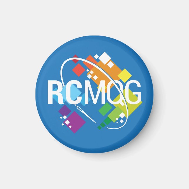 Rocket City Modern Quilt Guild Logo Small Magnet (Vorne)