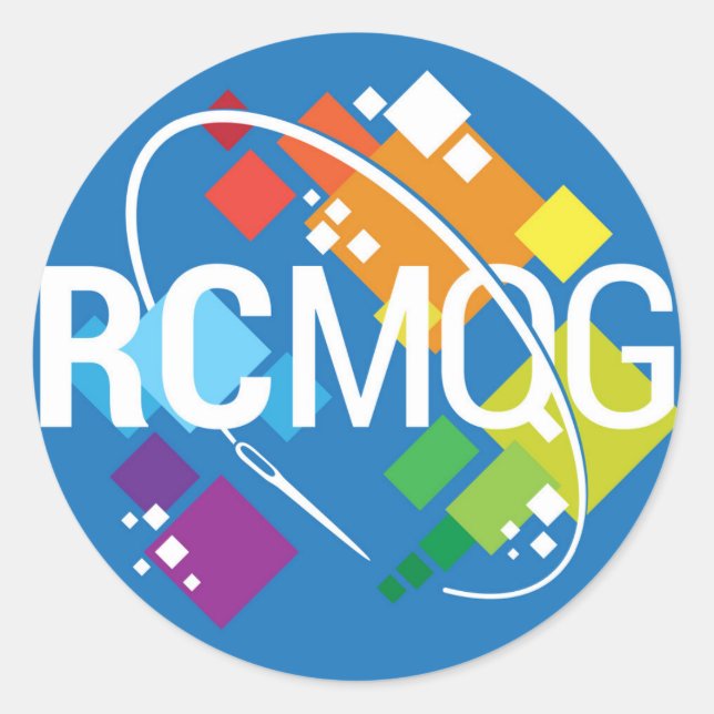 Rocket City Modern Quilt Guild Logo Sticker (Vorderseite)
