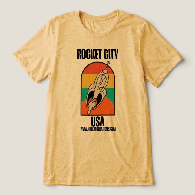 Rocket City USA 1 Tri-Blend Shirt (Design Vorderseite)