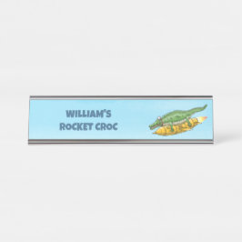 Rocket Croc Schreibtischnamensplakette