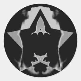 Rocket Design Runder Aufkleber