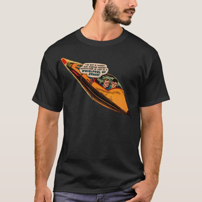 Rocket Earthliner Comic Weltraumbuch T-Shirt (Vorderseite)