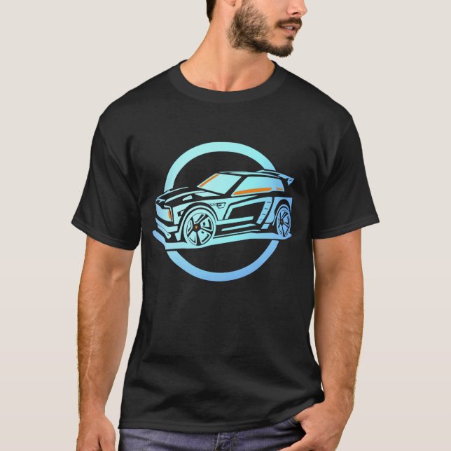 Rocket Fennec Car Soccer T-Shirt (Vorderseite)