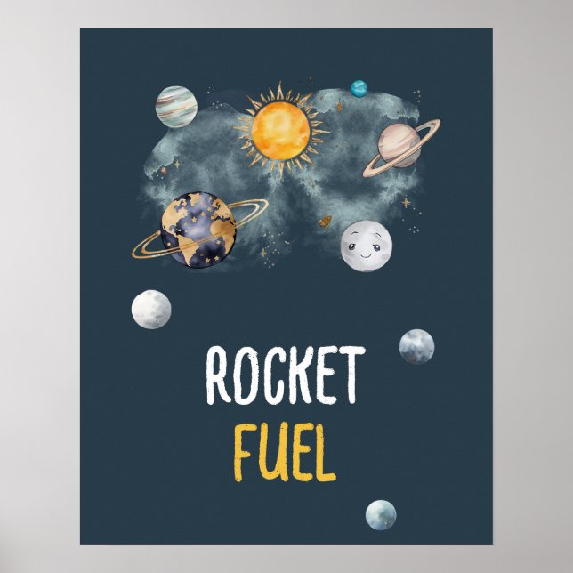 Rocket Fuel Galaxy WeltraumBaby Boy Poster (Vorne)