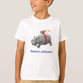 Rocket Hippo Birthday T-Shirt