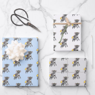Rocket Koala Bear Geschenkpapier Set