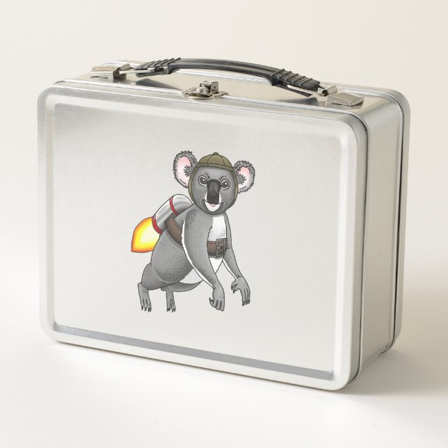 Rocket Koala Metall Brotdose (Vorderseite)