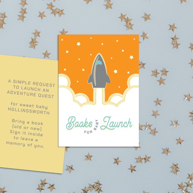Rocket Launch Books for Baby Gray & Orange Begleitkarte (Von Creator hochgeladen)
